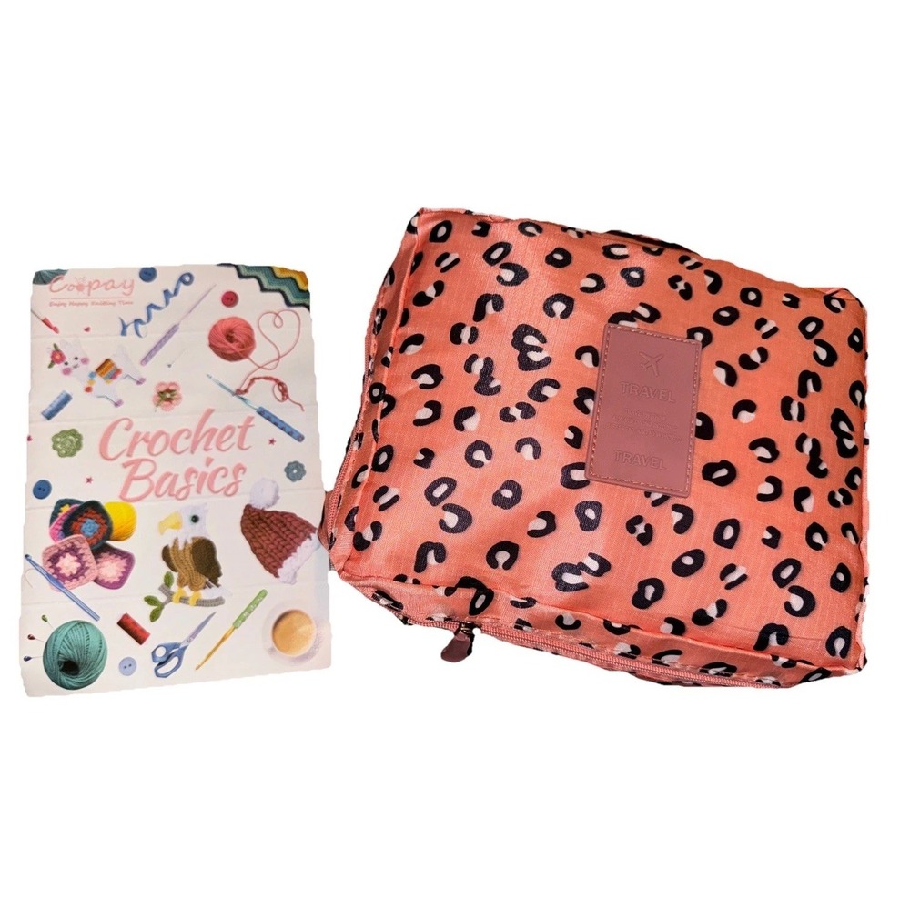 Coopay Crochet Kit Travel Bag Hooks Yarn Beginners Set  Instruction Booklet